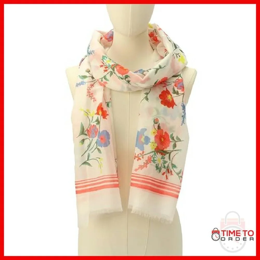 Oblong Scarf, 77% Cotton 23% Silk, Lightweight Fashion Accessory